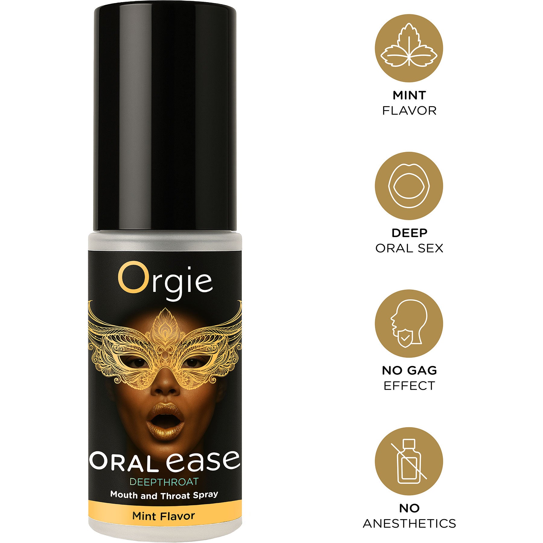 Orgie Oral Ease Deepthroat Spray 0.5 fl oz - Mint Flavor