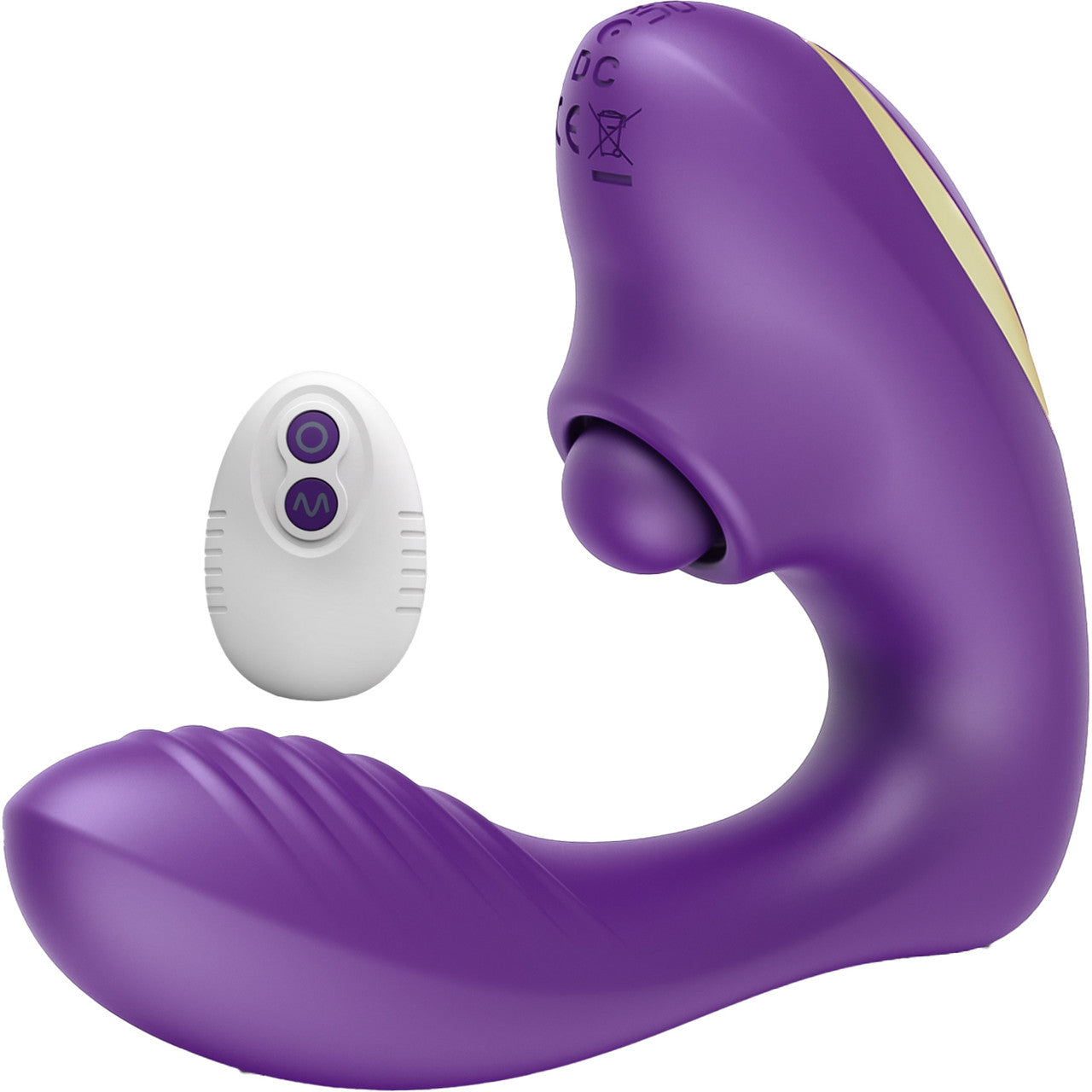 Tracy's Dog OG Pop Silicone Dual Stim G-Spot Vibrator With Clitoral Tapper & Remote - Purple