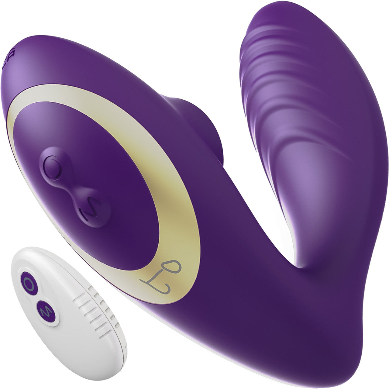 Tracy's Dog OG Pop Silicone Dual Stim G-Spot Vibrator With Clitoral Tapper & Remote - Purple