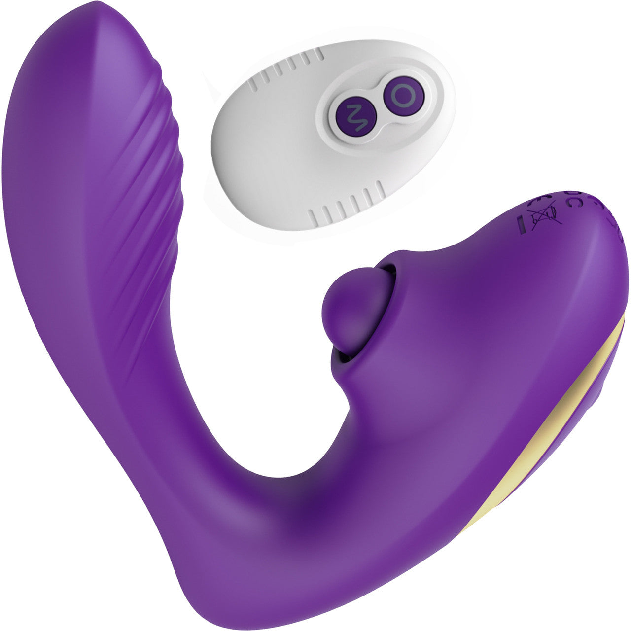 Tracy's Dog OG Pop Silicone Dual Stim G-Spot Vibrator With Clitoral Tapper & Remote - Purple