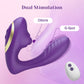 Tracy's Dog OG Pop Silicone Dual Stim G-Spot Vibrator With Clitoral Tapper & Remote - Purple