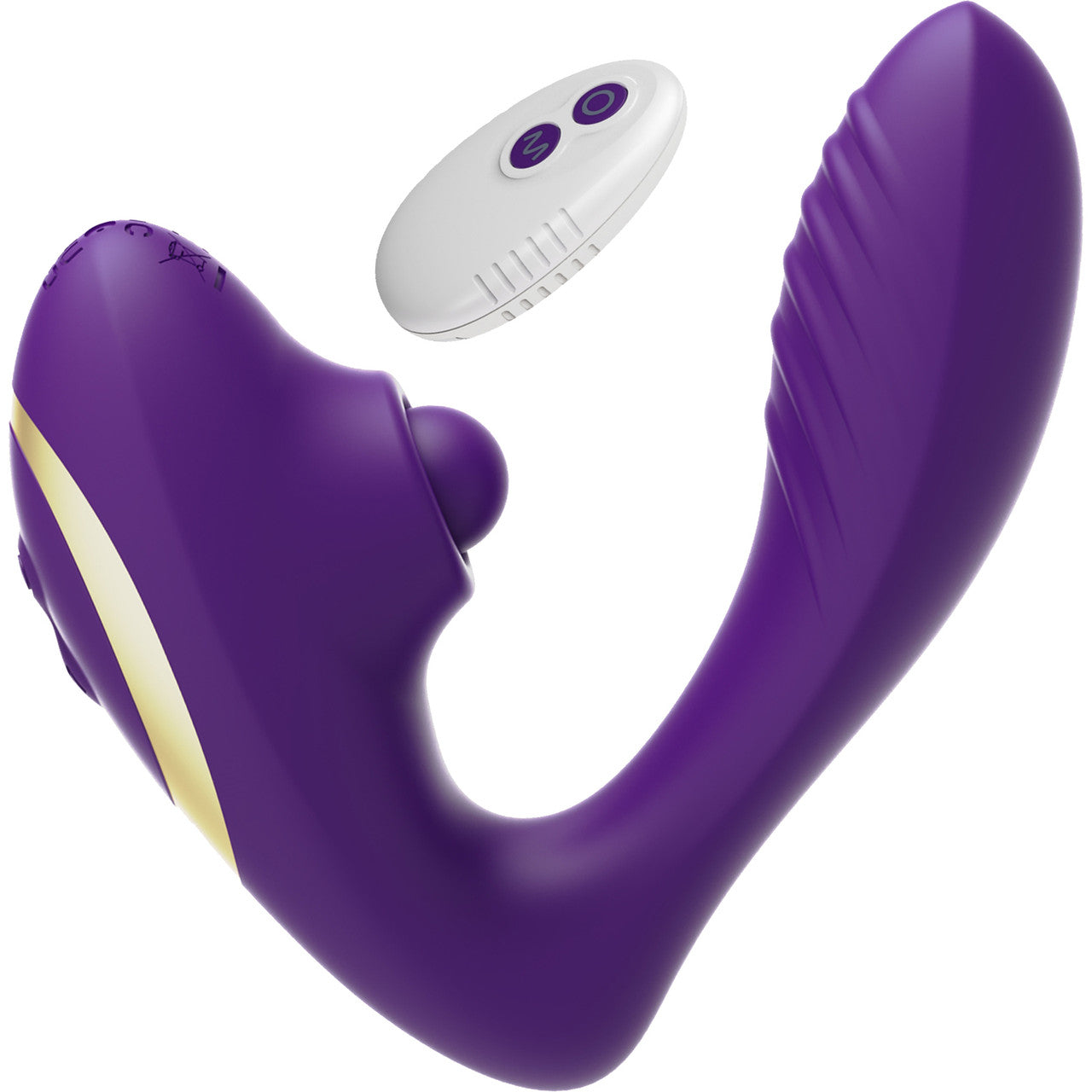 Tracy's Dog OG Pop Silicone Dual Stim G-Spot Vibrator With Clitoral Tapper & Remote - Purple