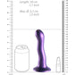 Ouch! 7" Ultra Soft Silicone Curvy G-Spot Dildo - Metallic Purple