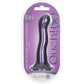 Ouch! 7" Ultra Soft Silicone Curvy G-Spot Dildo - Metallic Purple