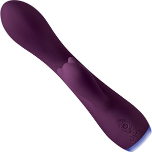 OVO Beacon Rechargeable Silicone Rabbit Vibrator With LED Base - Purple