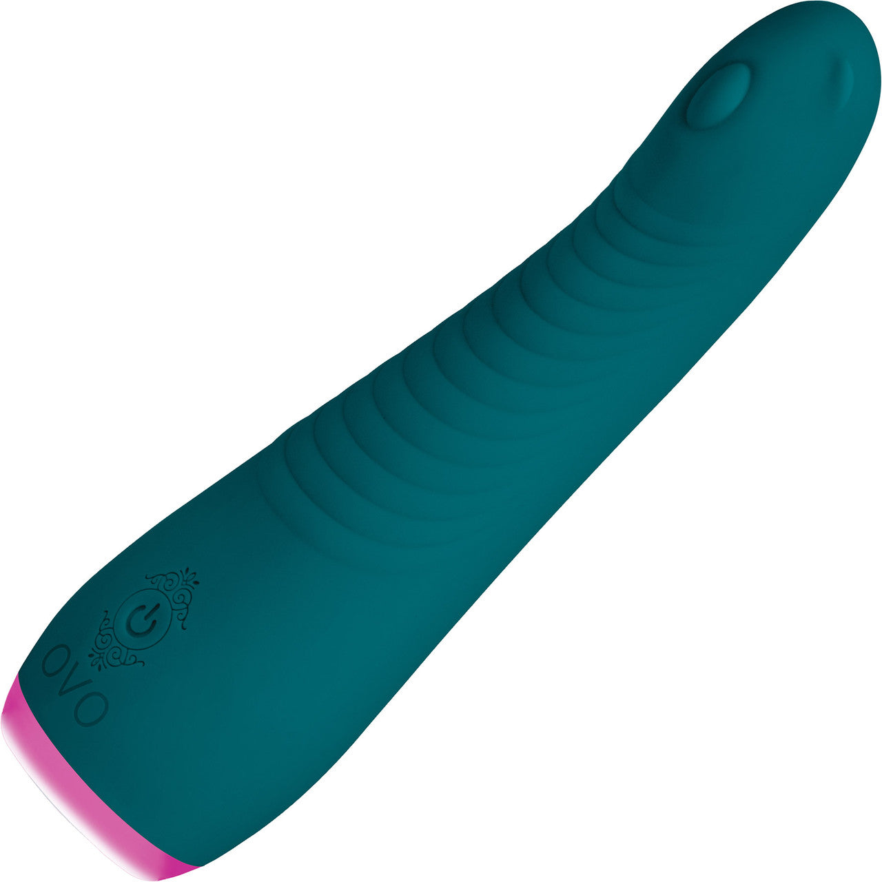 OVO Phoebe Rechargeable Silicone G-Spot Vibrator With LED Base - Dark Teal