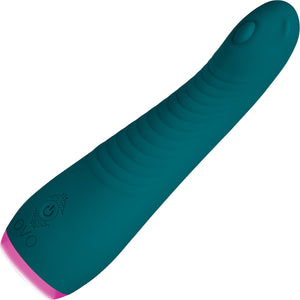 OVO Phoebe Rechargeable Silicone G-Spot Vibrator With LED Base - Dark Teal