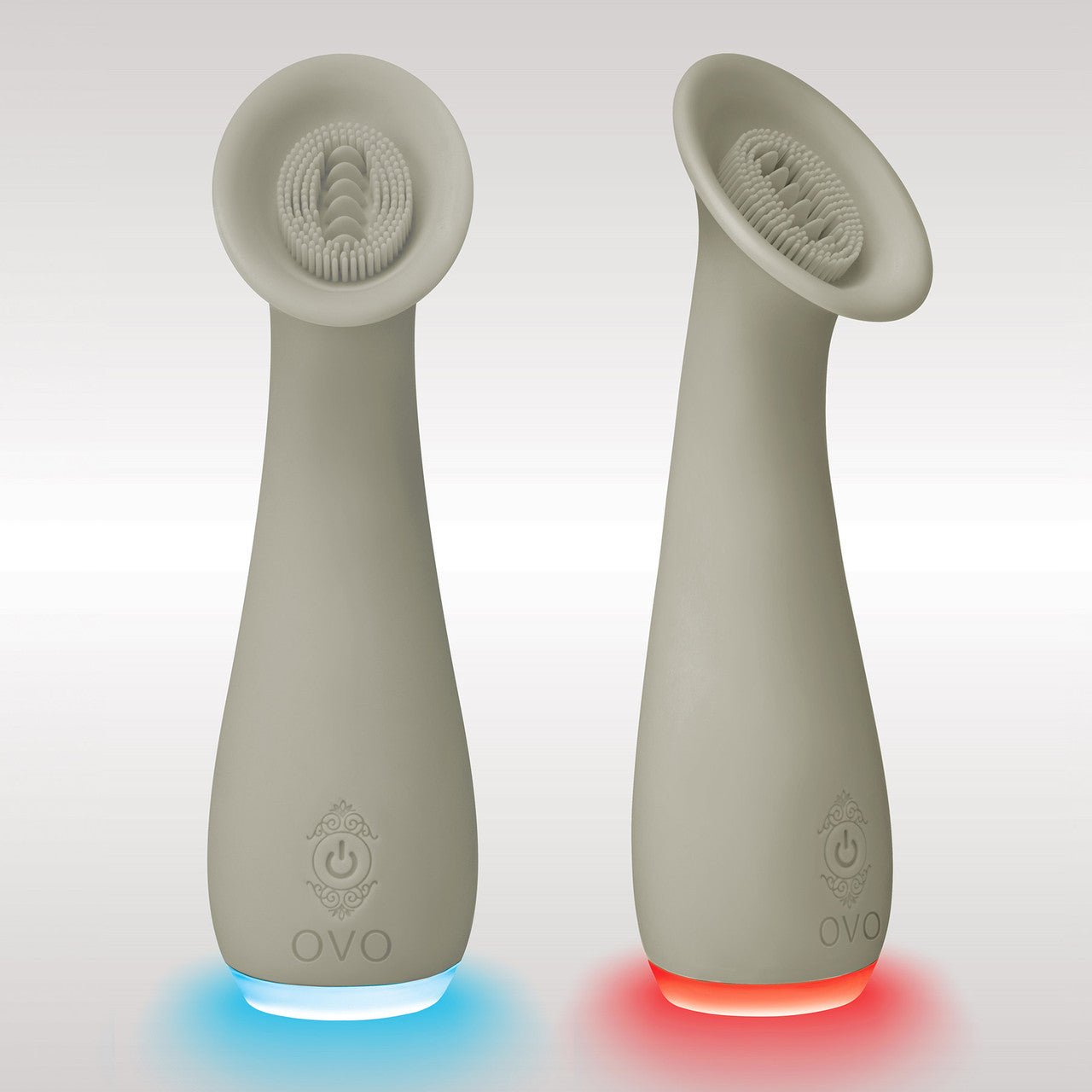 OVO Alina Rechargeable Silicone Clitoral Vibrator With Textured Head & LED Base - Gray