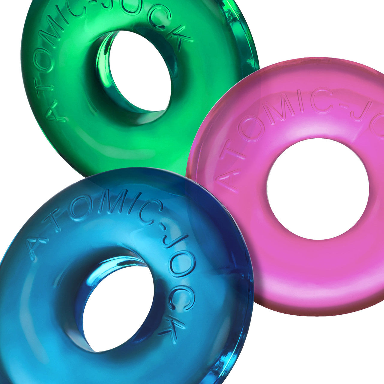 Oxballs Ringer Max Stretchy Cock Ring Set of 3 - Neon