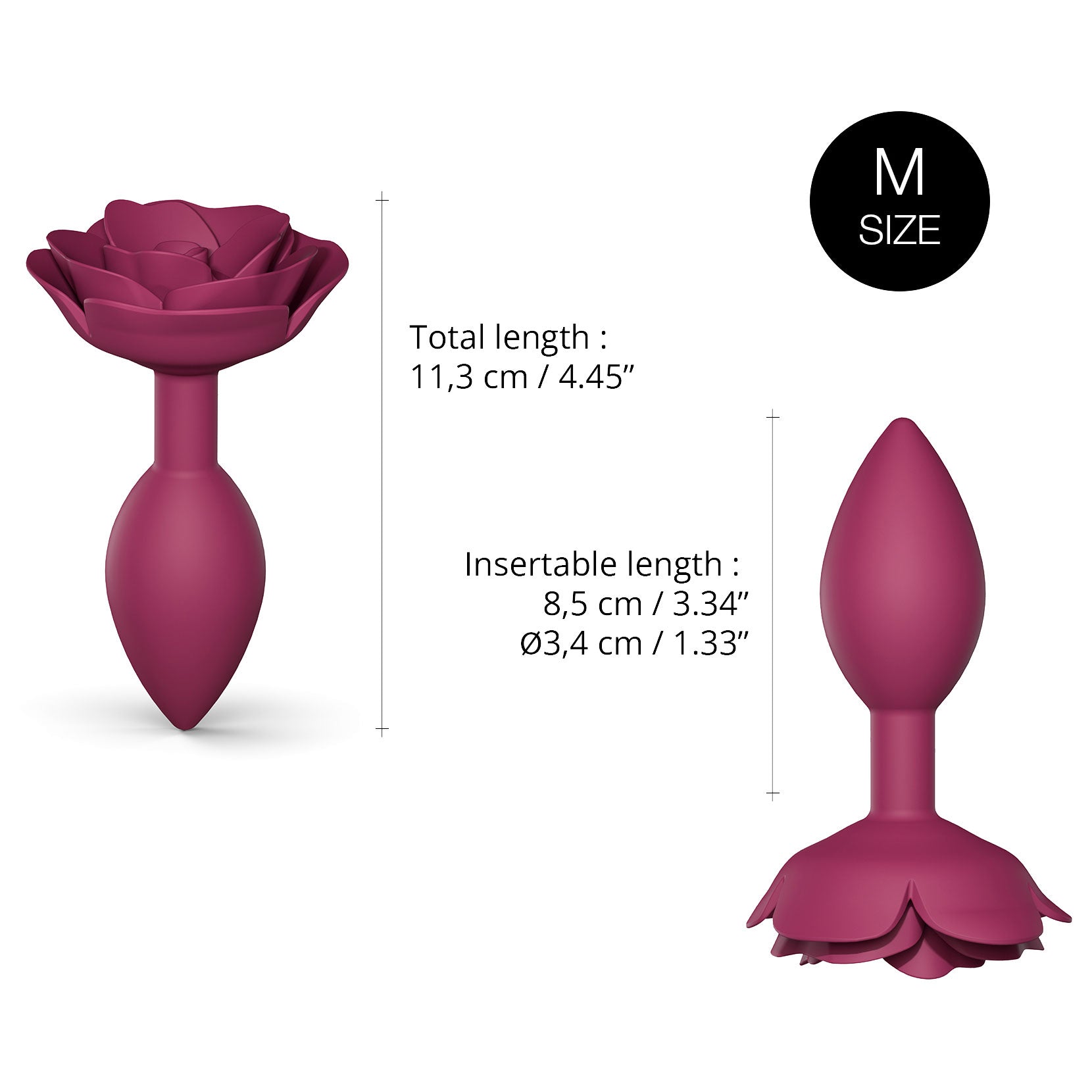 Open Roses Silicone Butt Plug By Love To Love - Medium