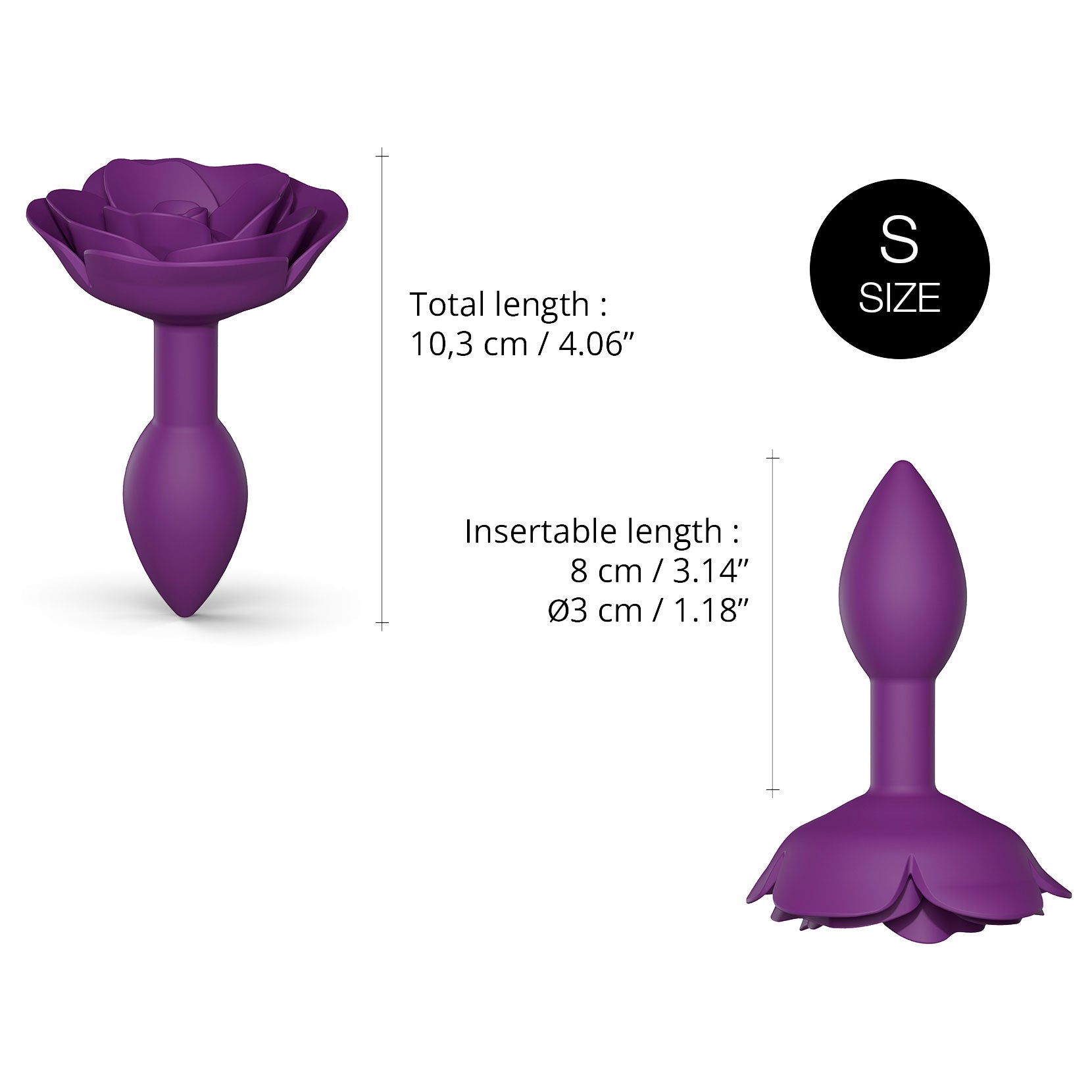 Open Roses Silicone Butt Plug By Love To Love - Small