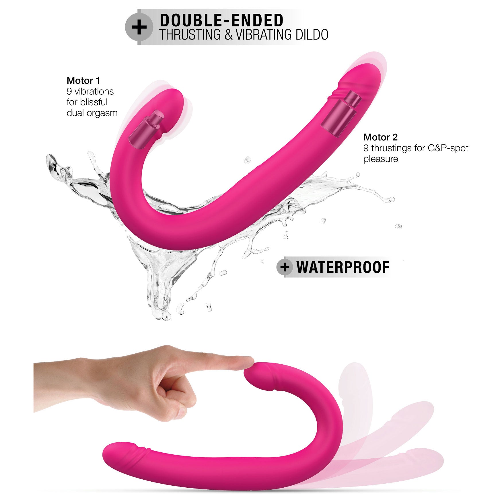Dorcel Orgasmic Double Do Silicone Vibrating Double Shimmy Dildo