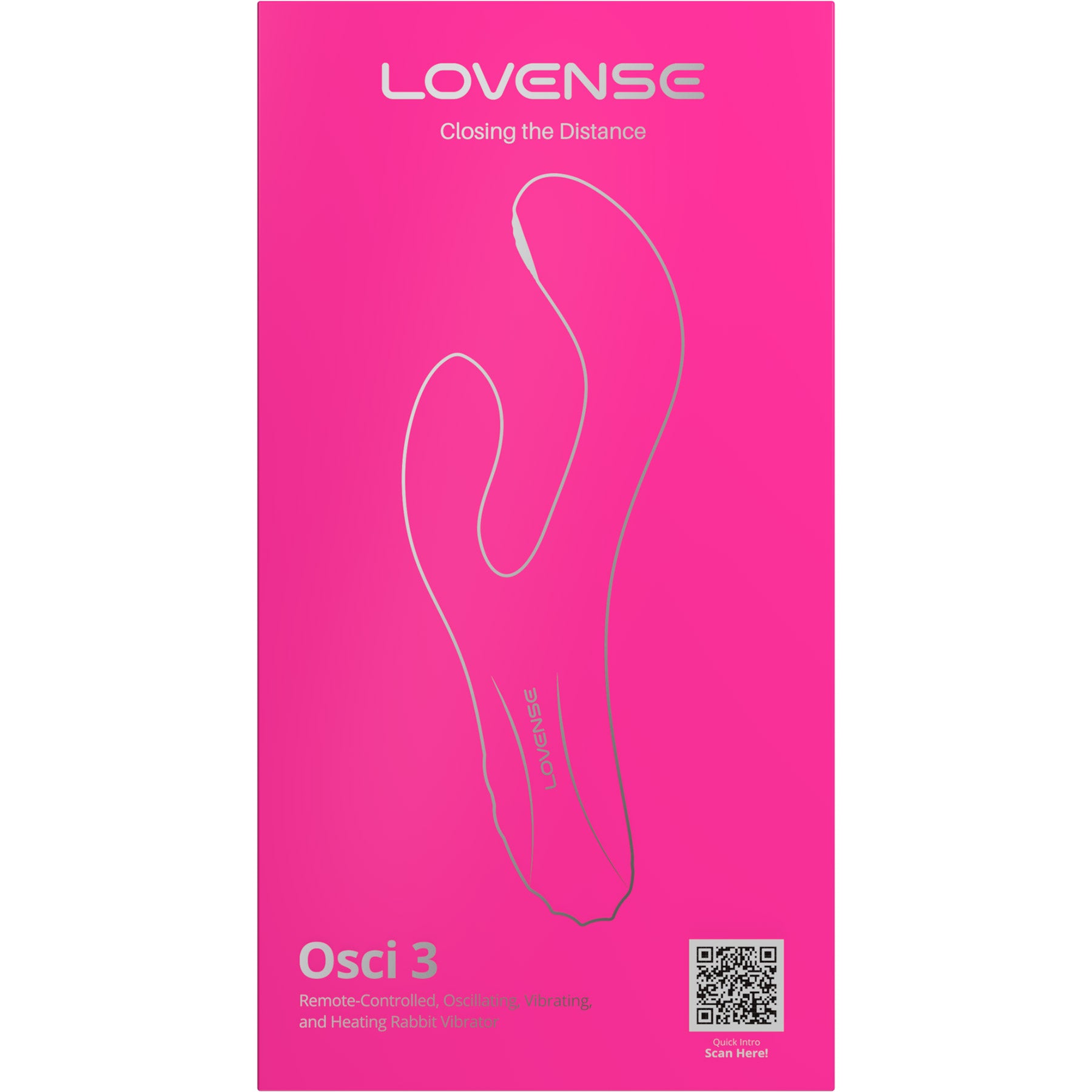 Lovense OSCI 3 App Enabled Silicone Dual Stimulation Rabbit Style Vibrator