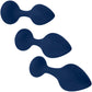 Playboy Pleasure Tail Trainer Silicone 3 Piece Anal Training Kit - Navy