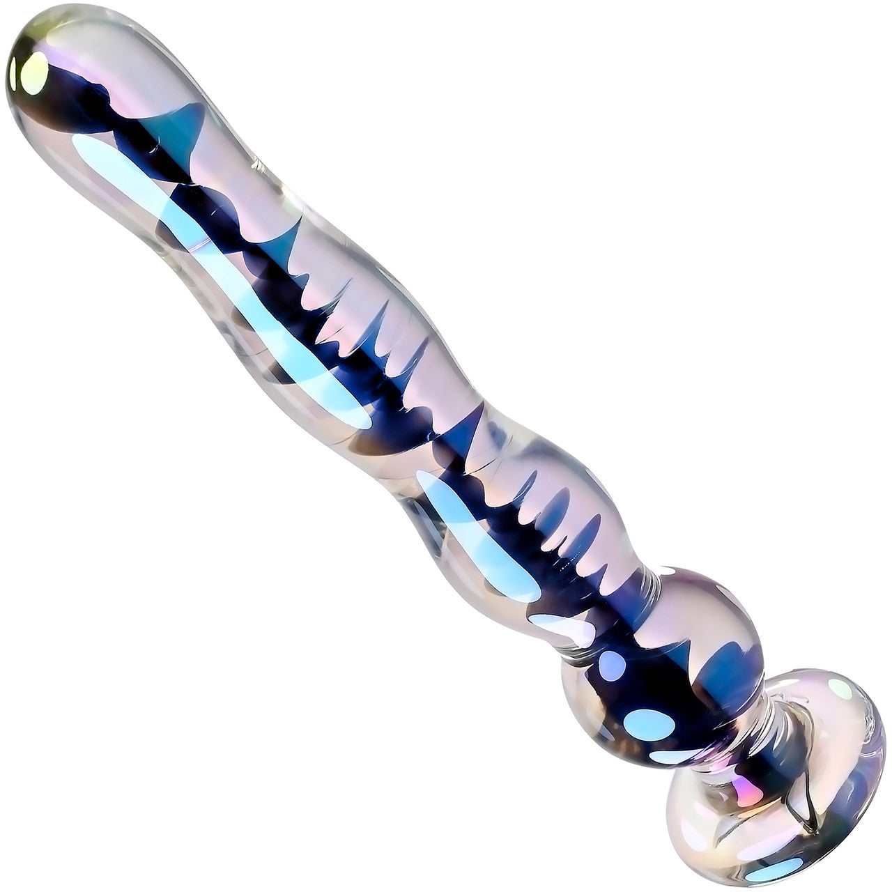 Playboy Pleasure Jewels Wand Glass Dildo Playboy Pleasure Jewels Wand Glass Dildo