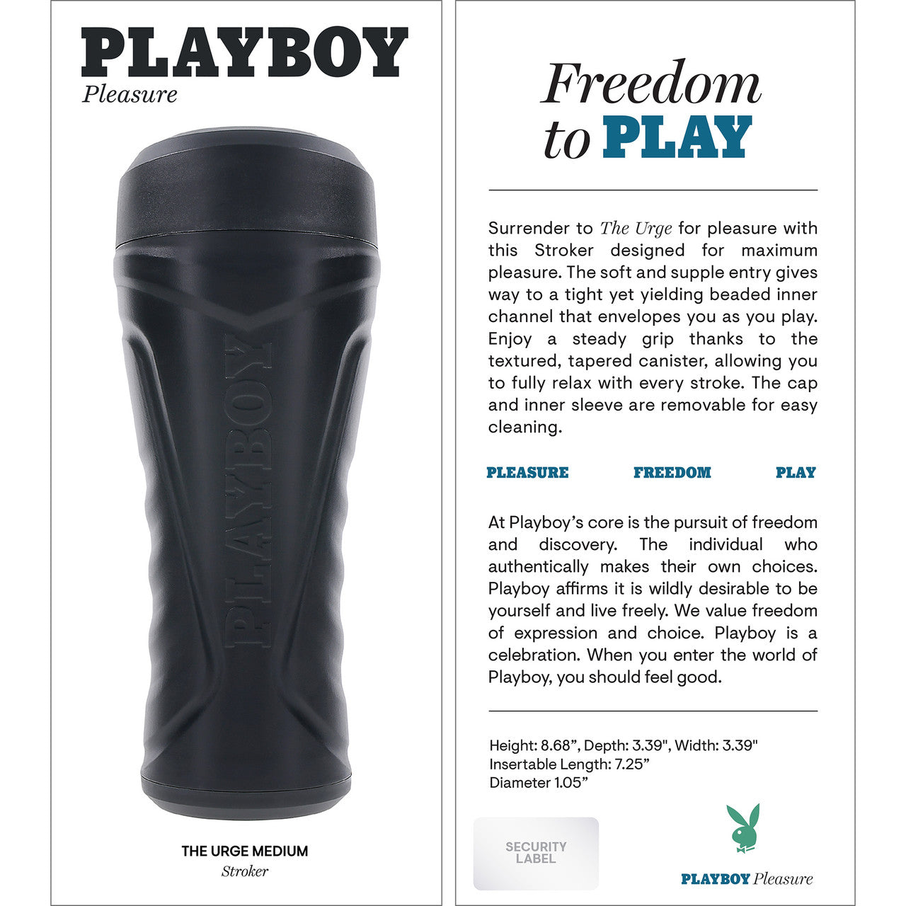 Playboy Pleasure The Urge Stroker Penis Masturbator - Medium