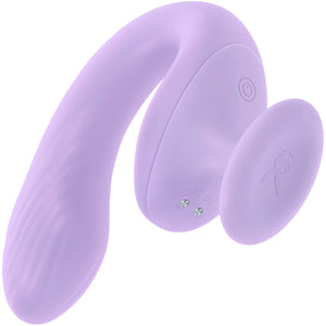 Playboy Pleasure Rev Me Up Rechargeable Waterproof Silicone Dual Stimulation Vibrator - Purple