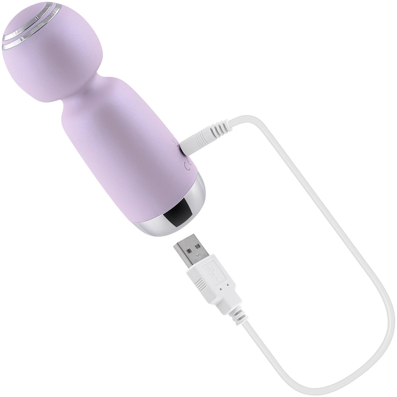 Playboy Pleasure Royal Rechargeable Silicone Vibrating Mini Massage Wand - Lavender