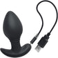 Playboy Pleasure Plug & Play Rechargeable Silicone Vibrating Butt Plug With Remote - Black