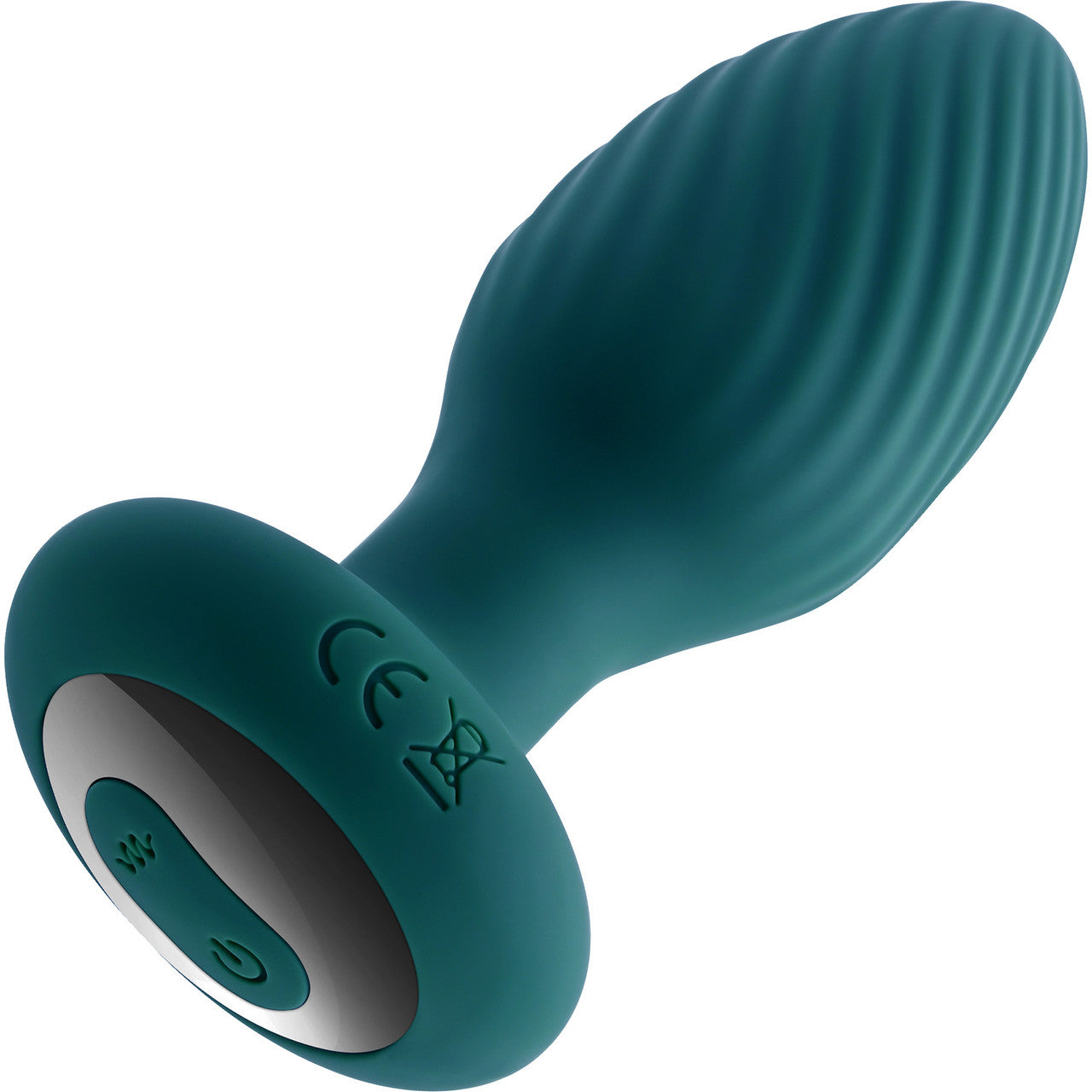 Playboy Pleasure Spinning Tail Teaser Silicone Rotating Vibrating Butt Plug With Remote - Evergreen