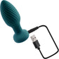 Playboy Pleasure Spinning Tail Teaser Silicone Rotating Vibrating Butt Plug With Remote - Evergreen