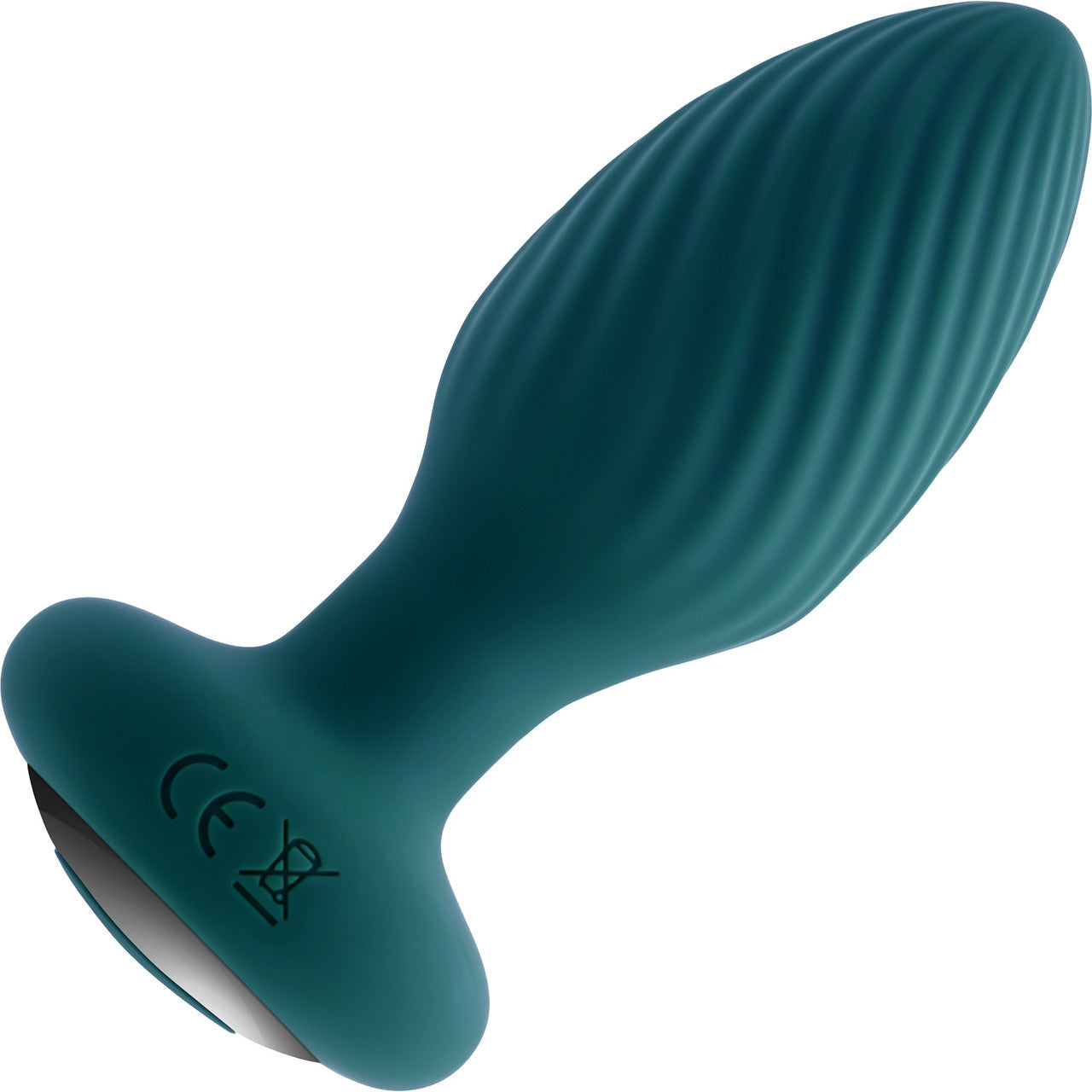 Playboy Pleasure Spinning Tail Teaser Silicone Rotating Vibrating Butt Plug With Remote - Evergreen