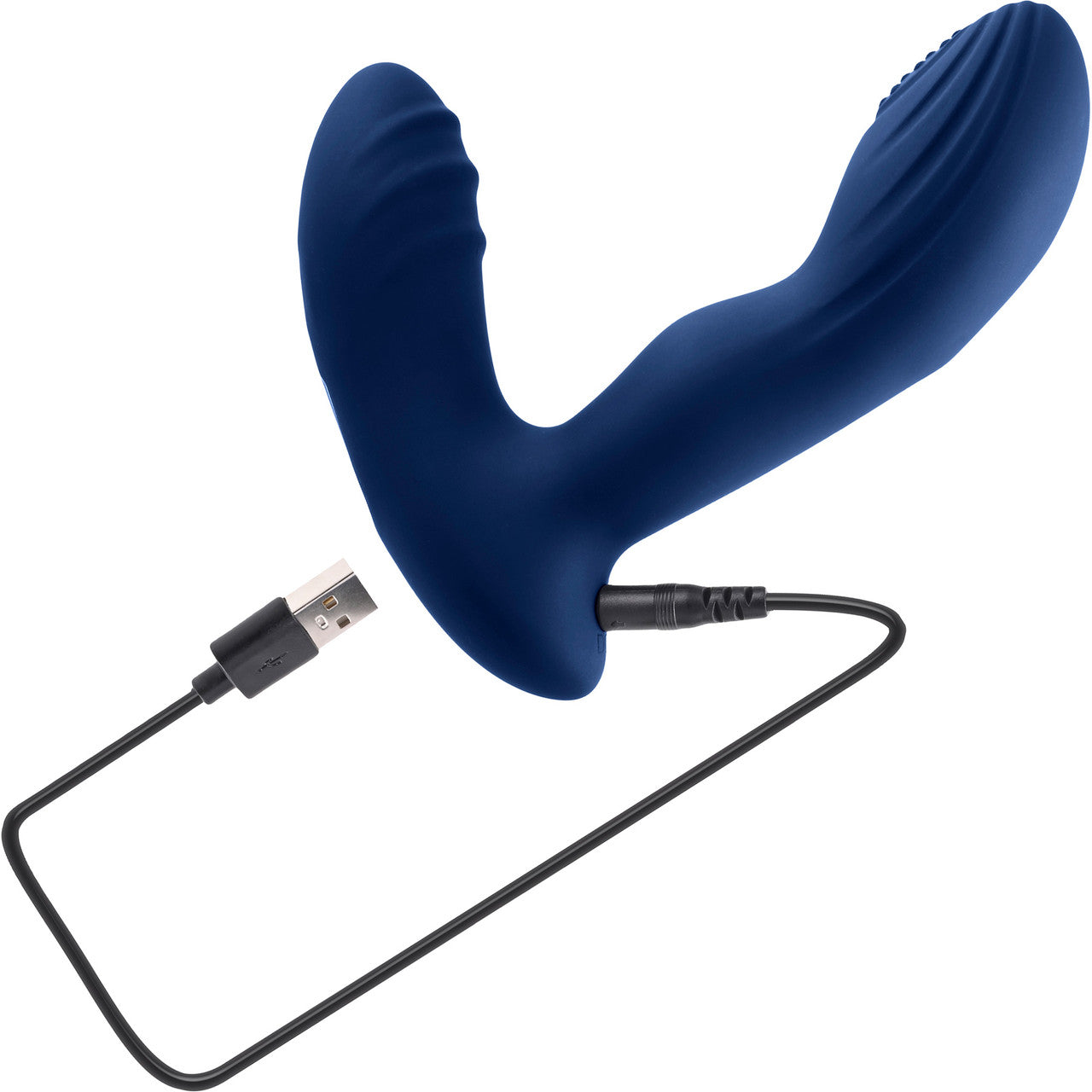 Playboy Pleasure Pleaser Silicone Rechargeable Vibrating Prostate Massager With Remote - Blue