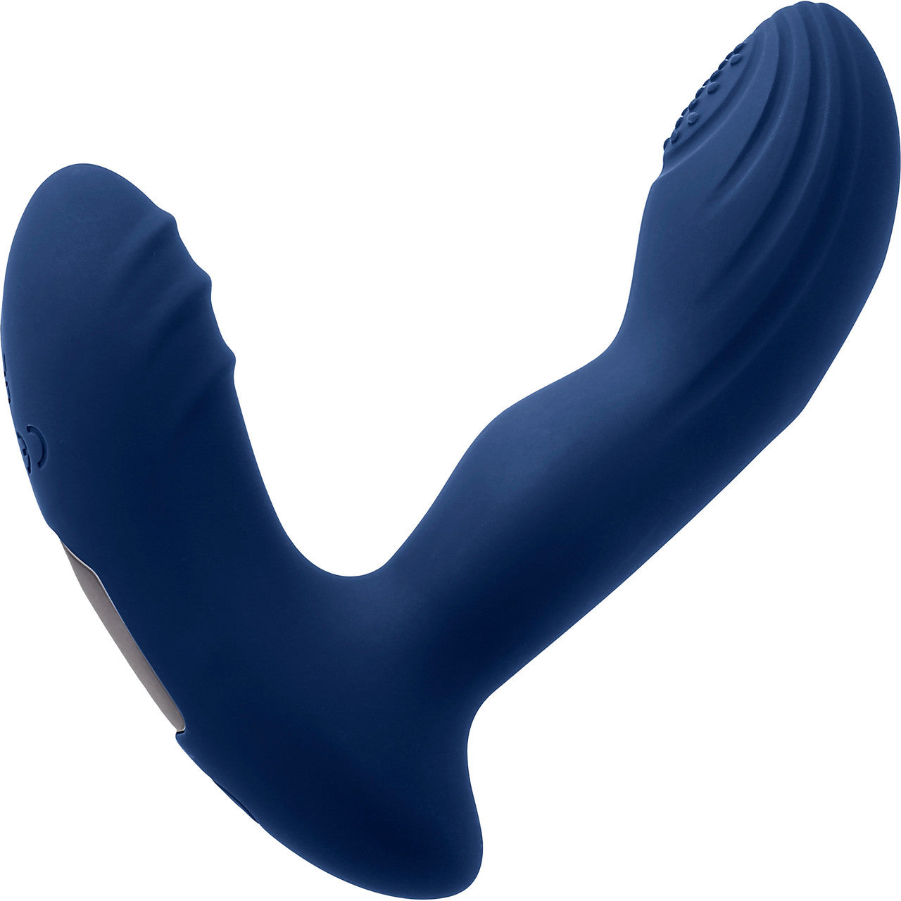 Playboy Pleasure Pleaser Silicone Rechargeable Vibrating Prostate Massager With Remote - Blue