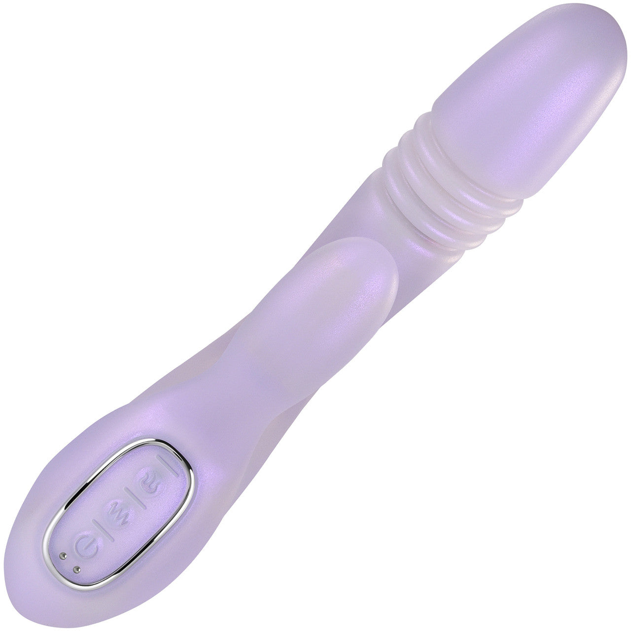 Playboy Pleasure Bumping Bunny Warming Rechargeable Silicone Thrusting Rabbit Vibrator - Lavender