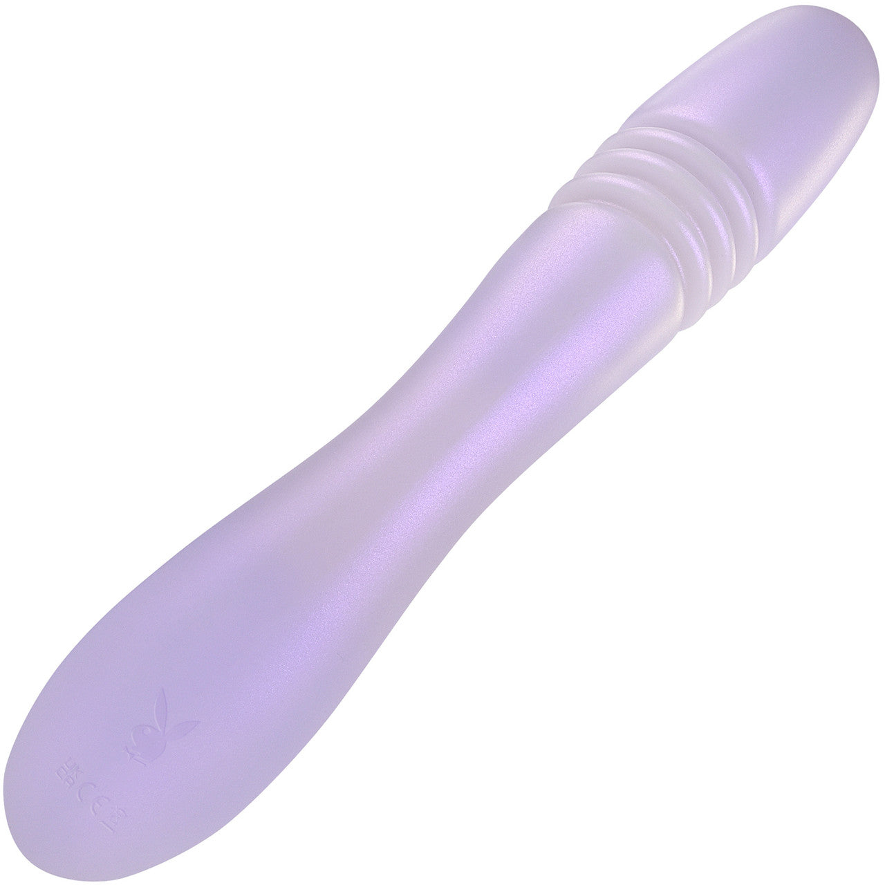 Playboy Pleasure Bumping Bunny Warming Rechargeable Silicone Thrusting Rabbit Vibrator - Lavender