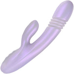 Playboy Pleasure Bumping Bunny Warming Rechargeable Silicone Thrusting Rabbit Vibrator - Lavender