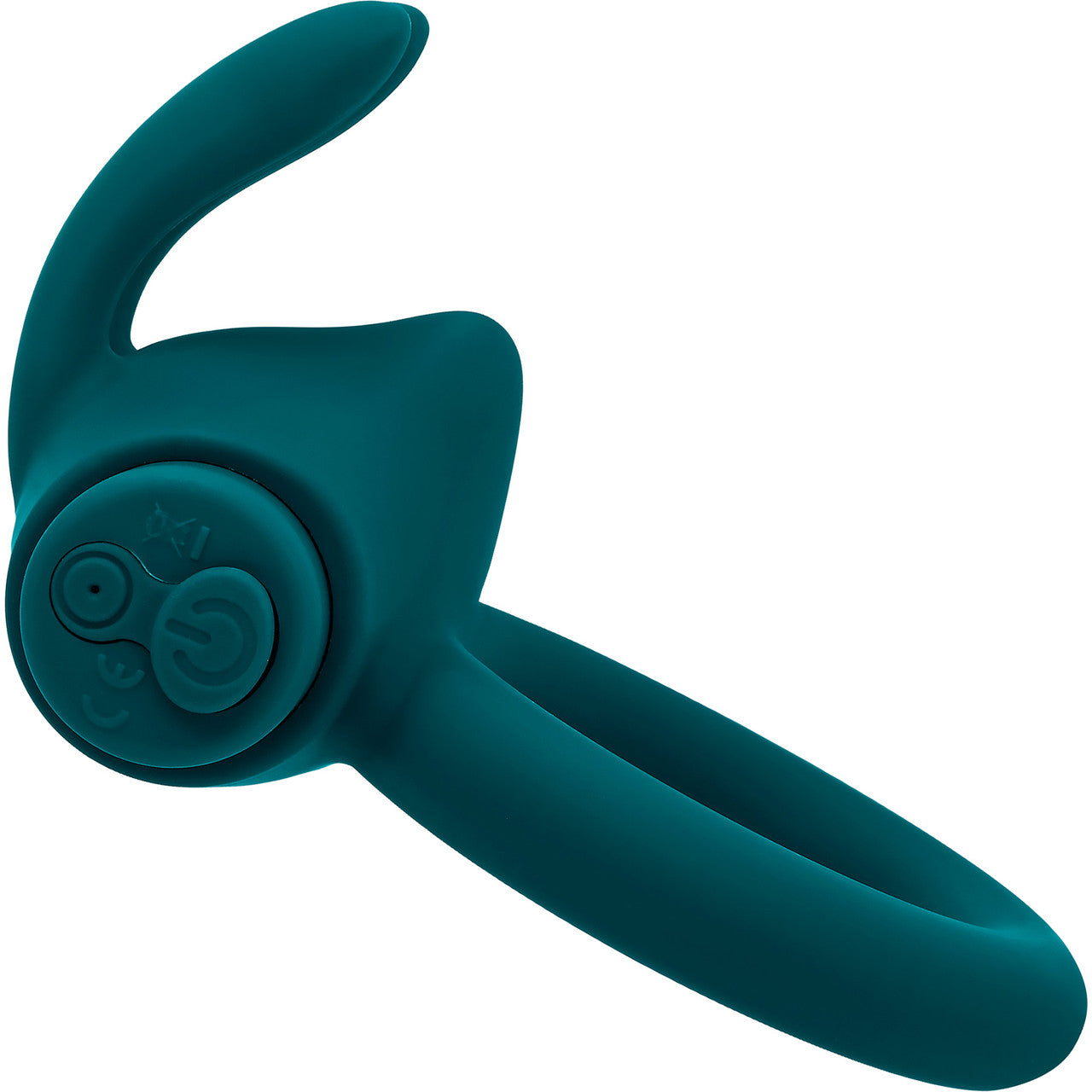 Playboy Pleasure Bunny Buzzer Rechargeable Silicone Vibrating Cock Ring - Evergreen