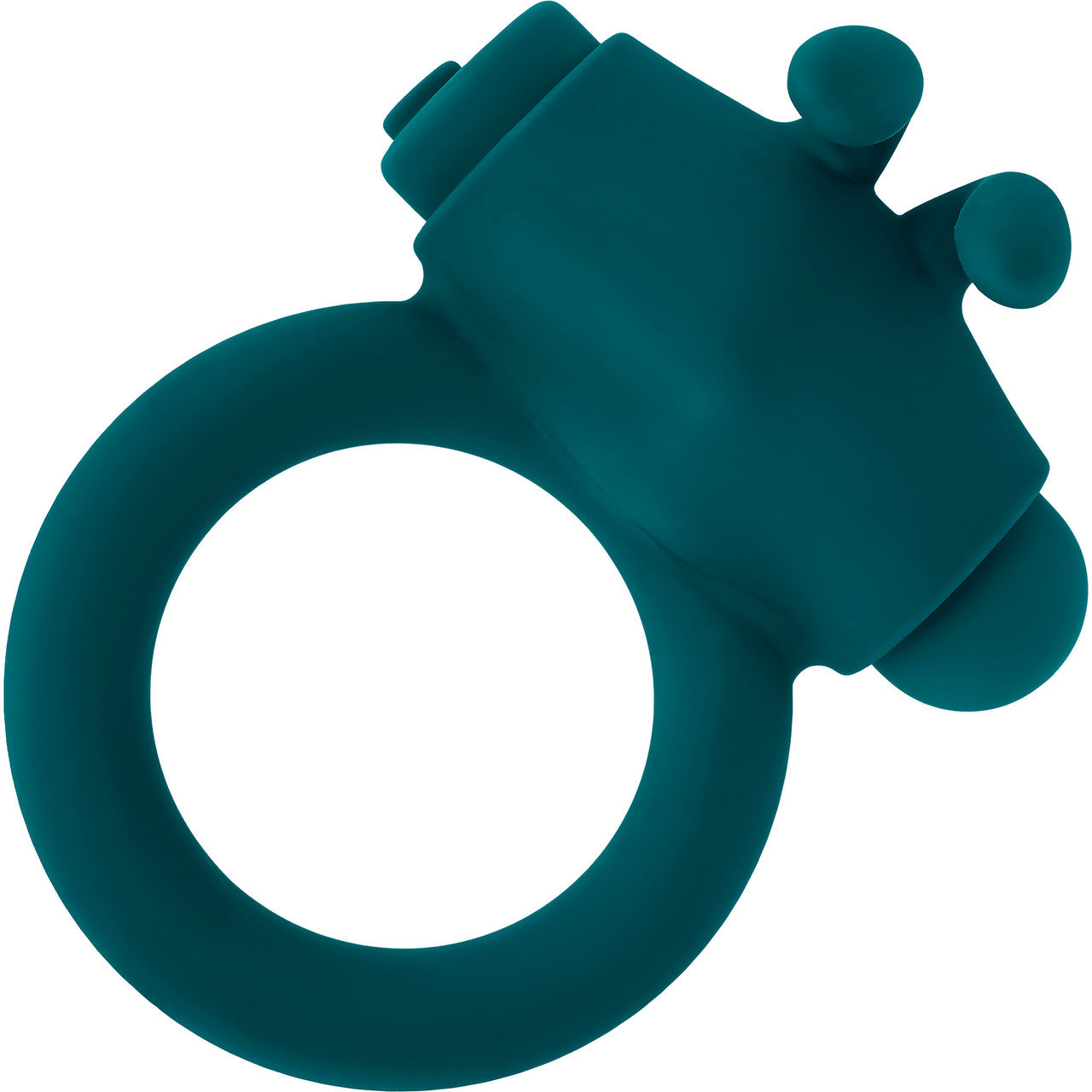 Playboy Pleasure Bunny Buzzer Rechargeable Silicone Vibrating Cock Ring - Evergreen