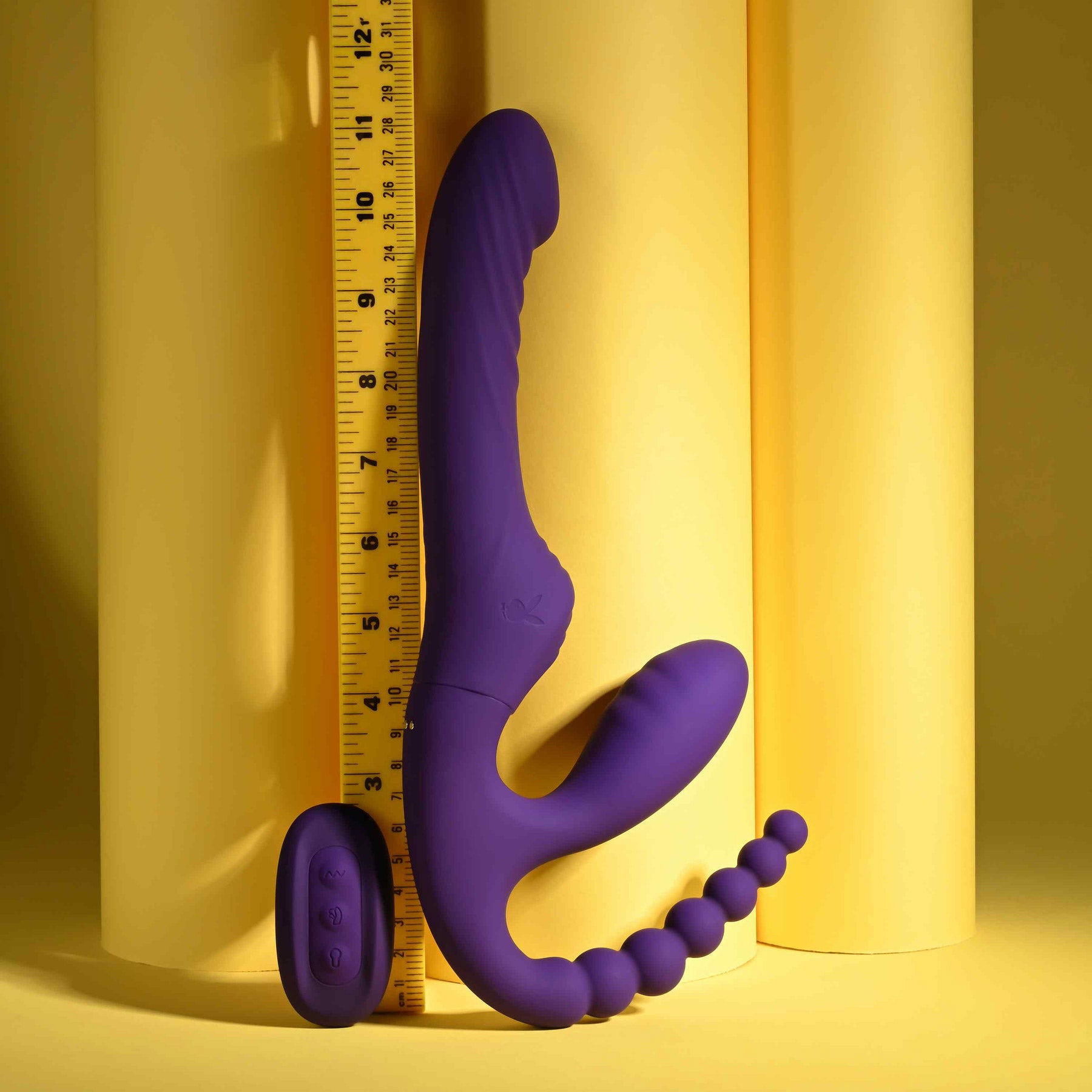 Playboy Pleasure Hug It Out Silicone Inflatable Triple Stimulation Vibrator With Remote
