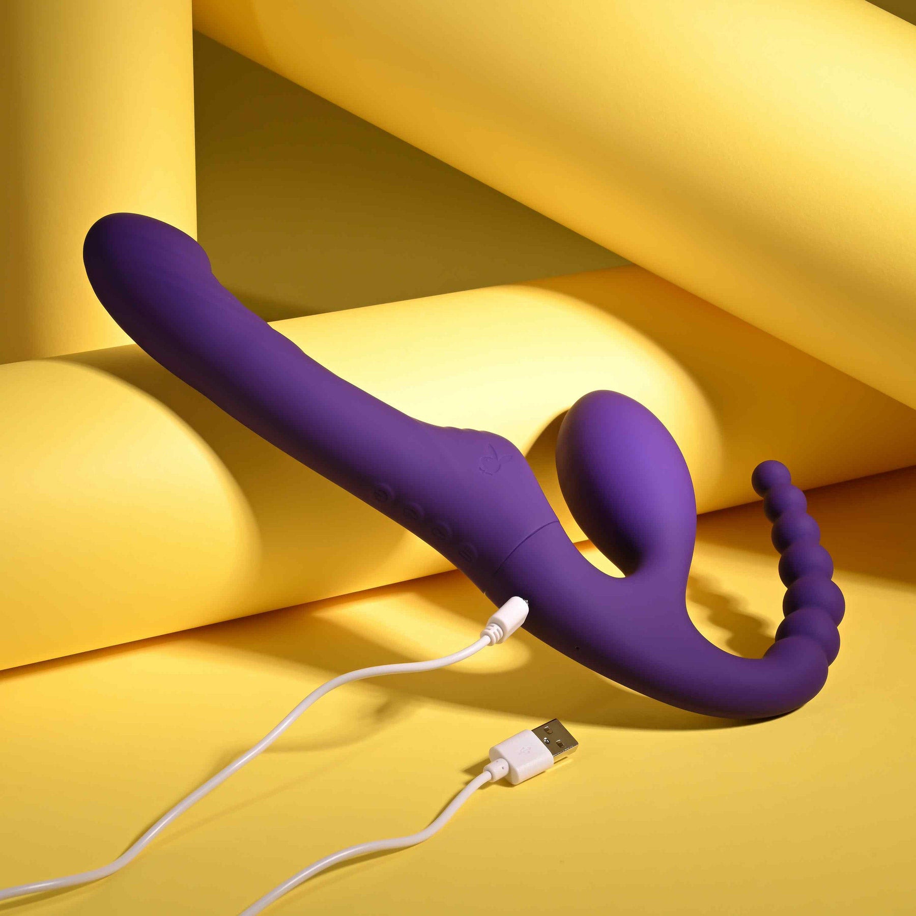 Playboy Pleasure Hug It Out Silicone Inflatable Triple Stimulation Vibrator With Remote