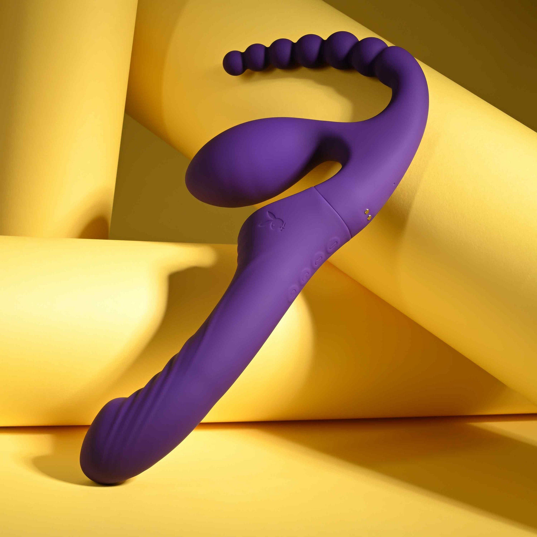 Playboy Pleasure Hug It Out Silicone Inflatable Triple Stimulation Vibrator With Remote