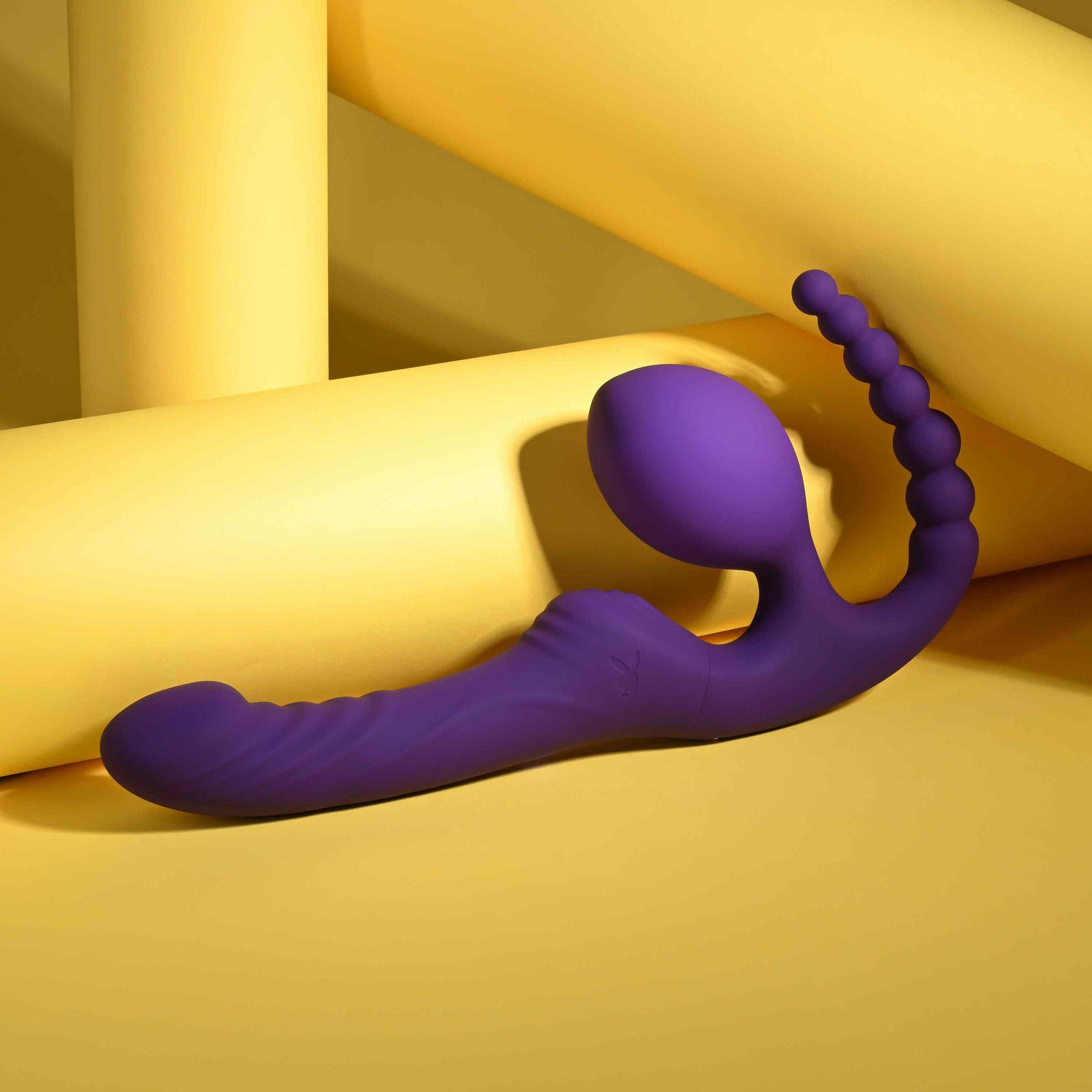 Playboy Pleasure Hug It Out Silicone Inflatable Triple Stimulation Vibrator With Remote