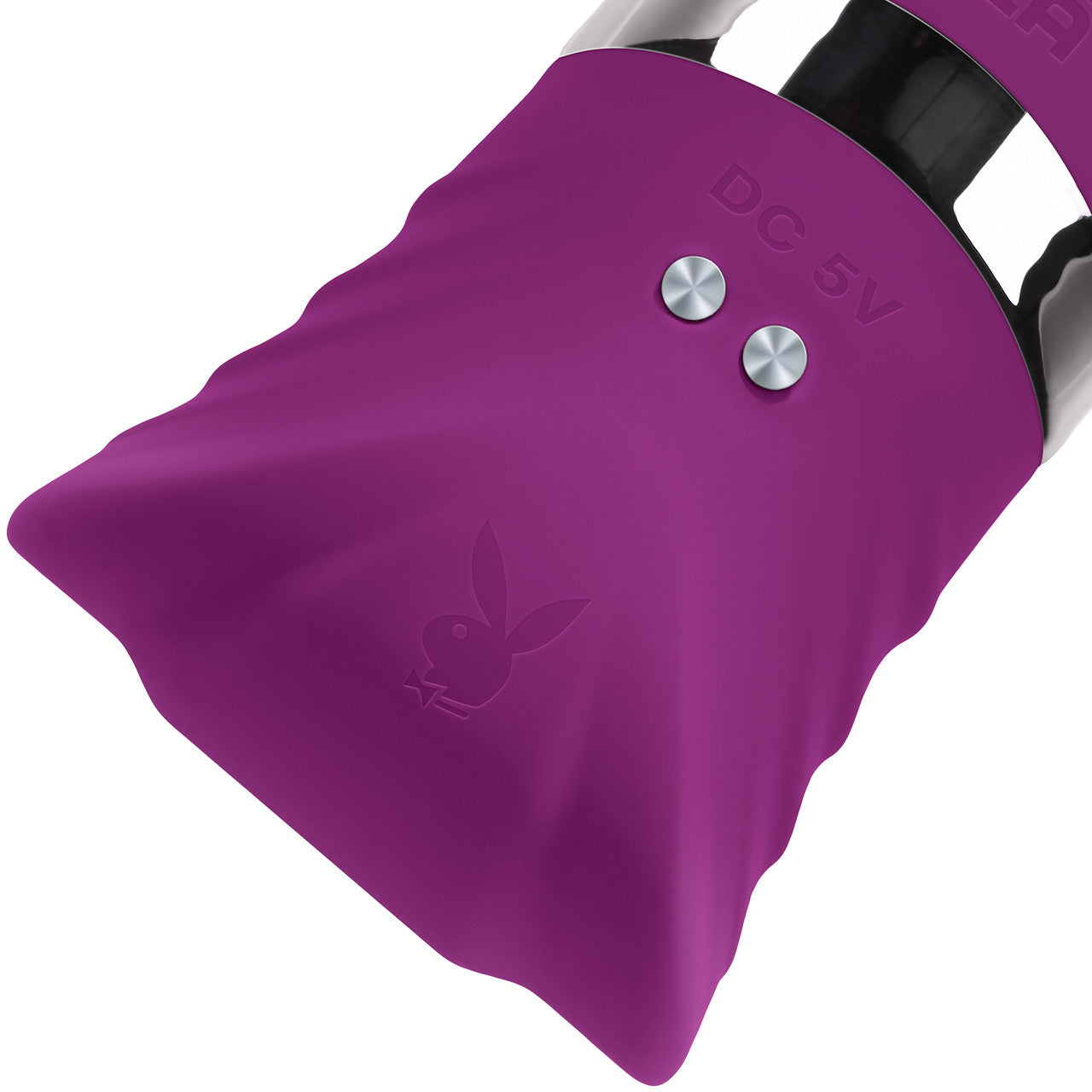 Playboy Pleasure Tap That Waterproof Rechargeable Silicone Dual Stimulation Vibrator - Purple