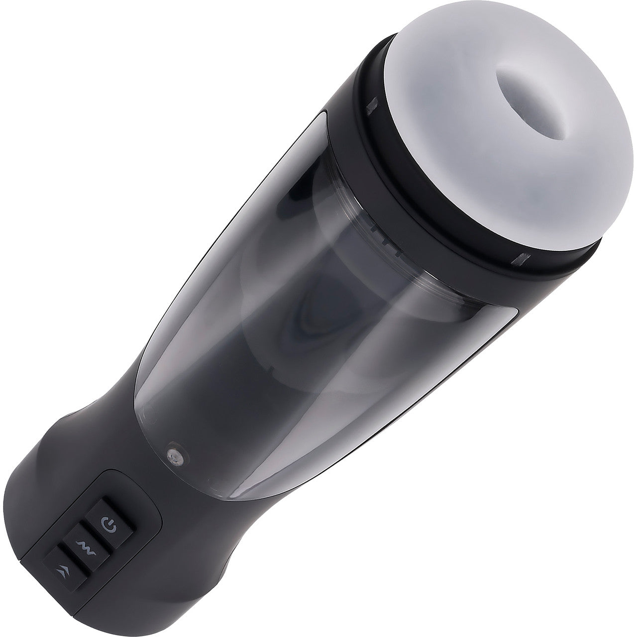 Playboy Pleasure End Game Stroking, Vibrating & Warming Penis Masturbator With UV Stand - Black