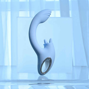 Playboy Pleasure Sapphire Sky Rechargeable Silicone Double-Tongued Rabbit Vibrator