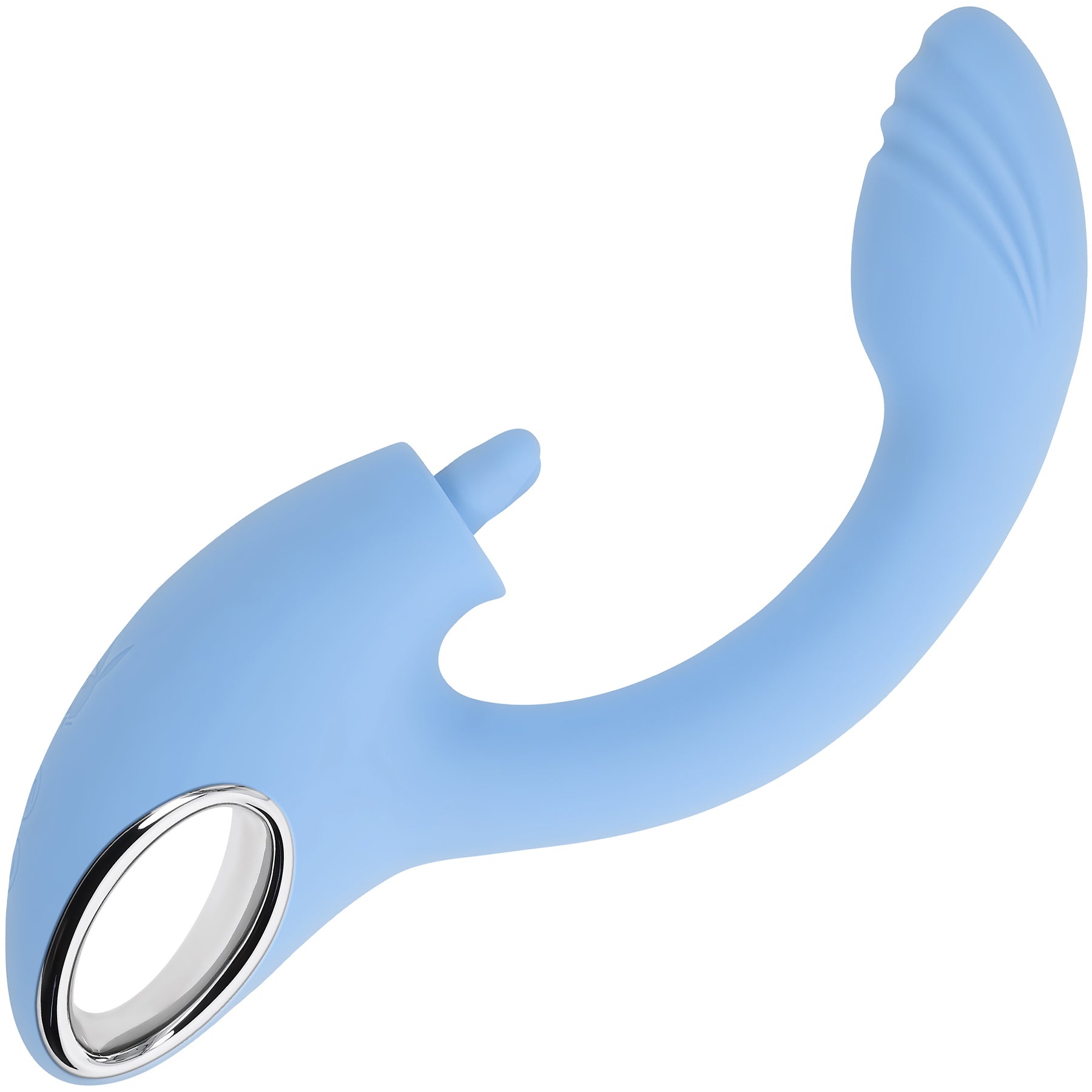 Playboy Pleasure Sapphire Sky Rechargeable Silicone Double-Tongued Rabbit Vibrator