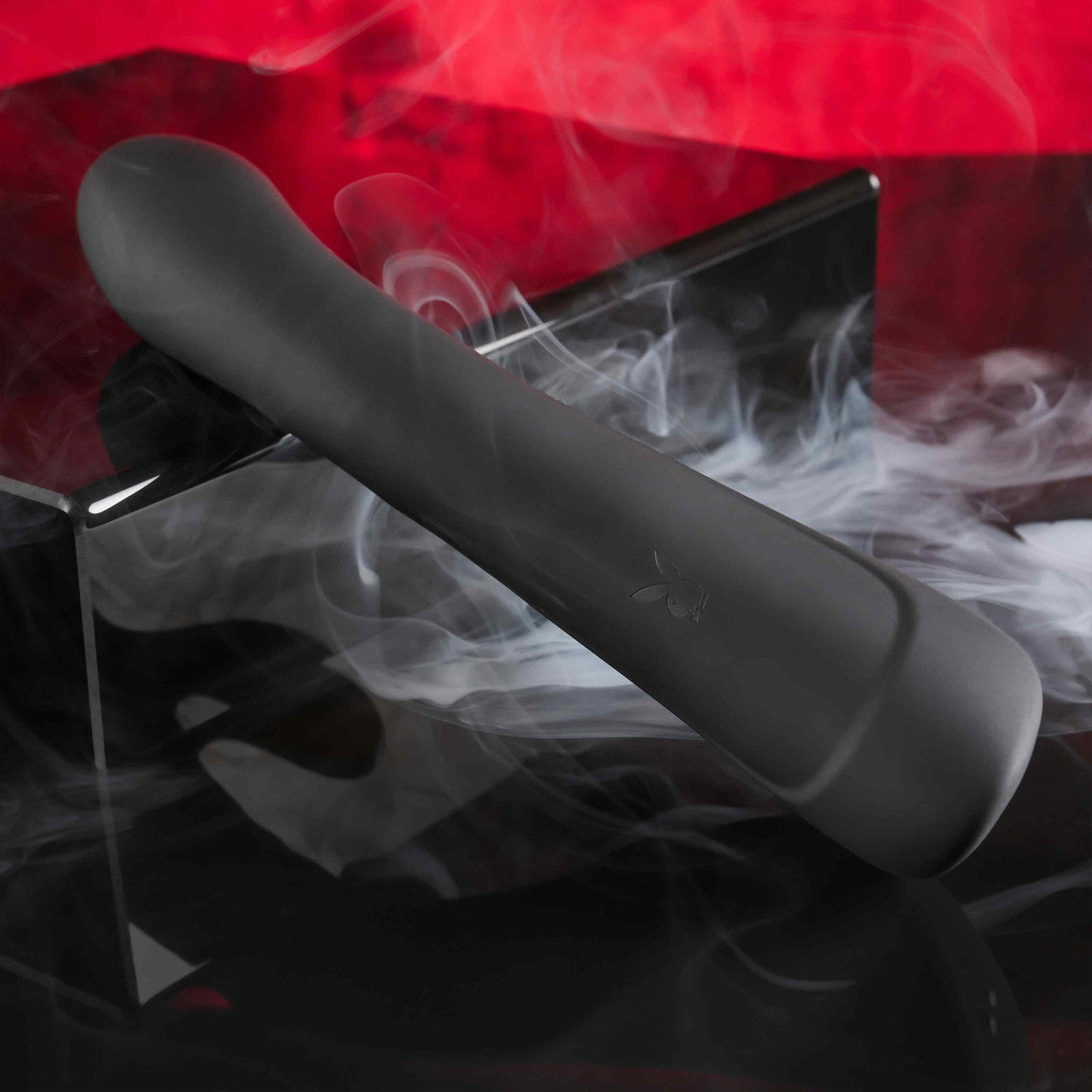 Playboy Pleasure That's The Spot Rechargeable Waterproof Silicone Tapping Rabbit Vibrator - Black