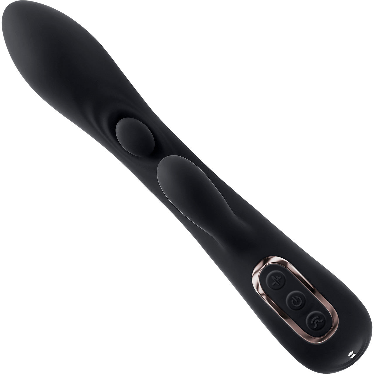 Playboy Pleasure That's The Spot Rechargeable Waterproof Silicone Tapping Rabbit Vibrator - Black