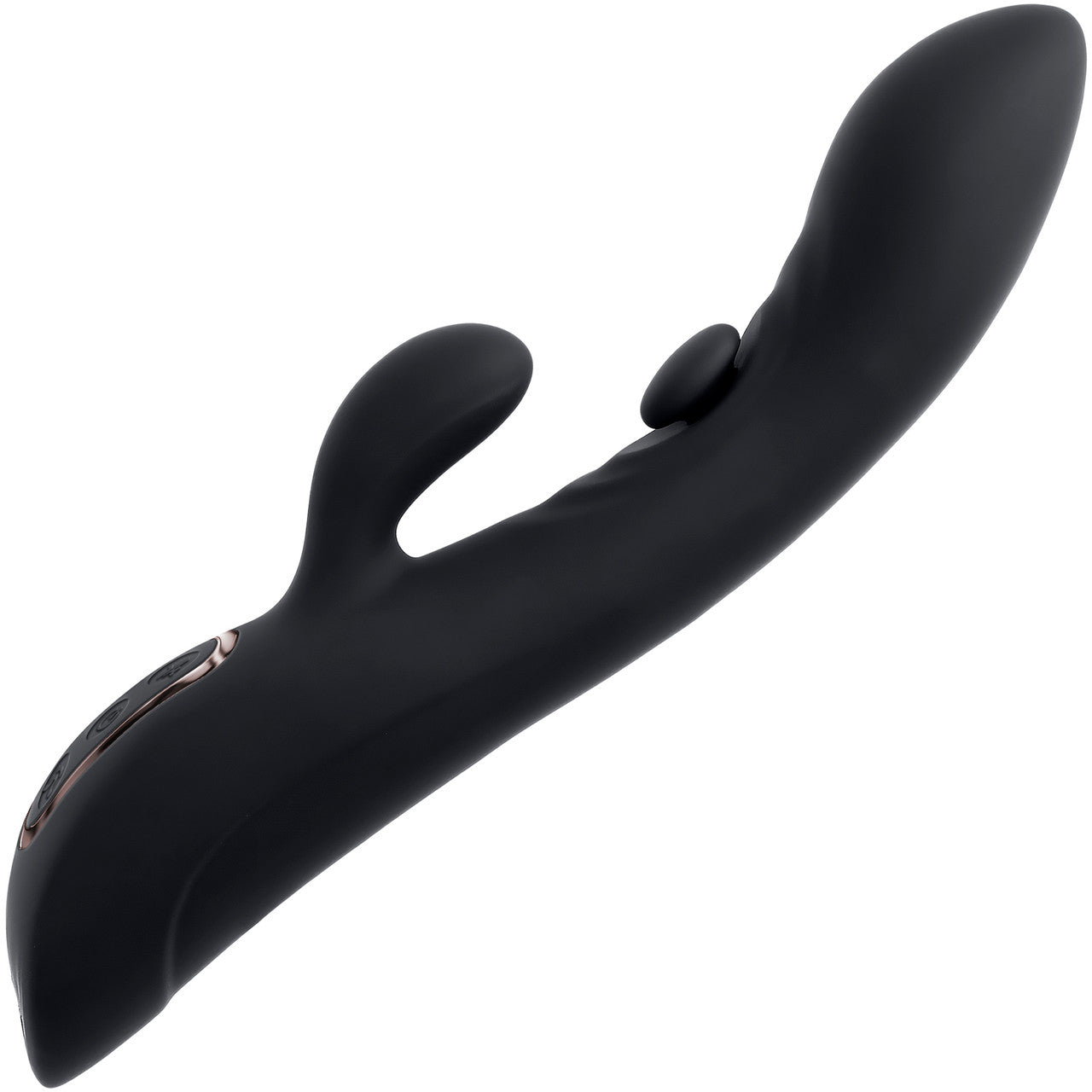 Playboy Pleasure That's The Spot Rechargeable Waterproof Silicone Tapping Rabbit Vibrator - Black