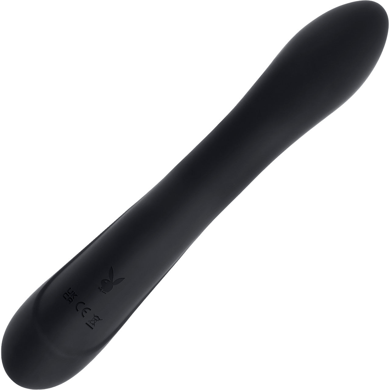 Playboy Pleasure That's The Spot Rechargeable Waterproof Silicone Tapping Rabbit Vibrator - Black