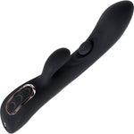 Playboy Pleasure That's The Spot Rechargeable Waterproof Silicone Tapping Rabbit Vibrator - Black