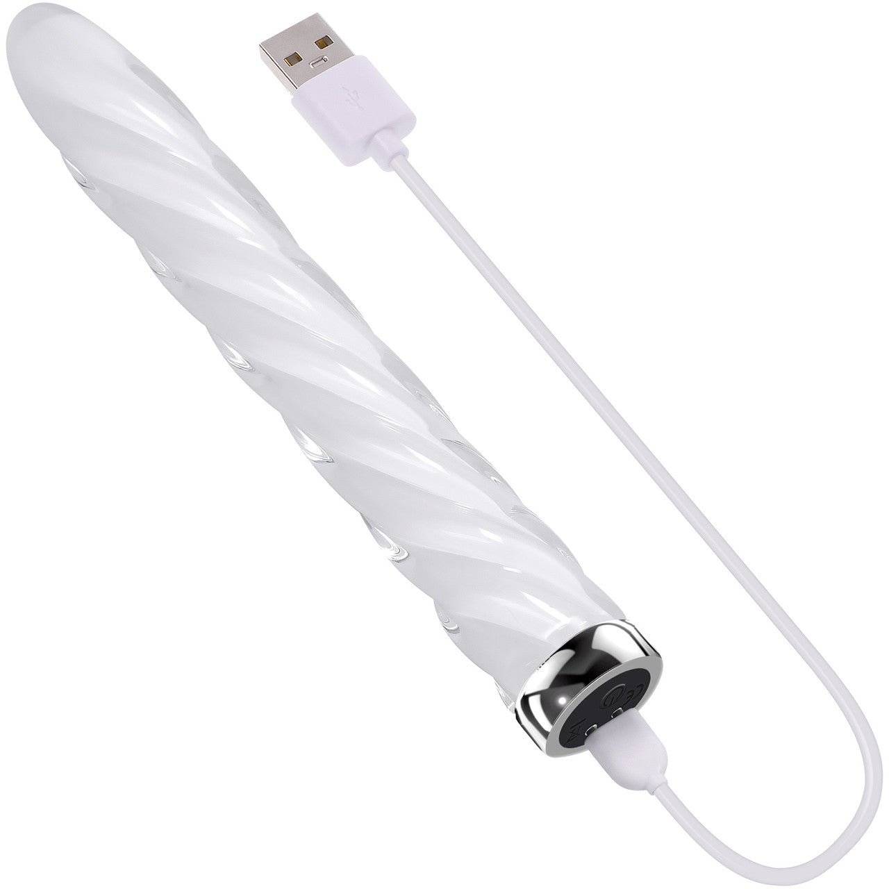 Playboy Pleasure In A Twist Rechargeable Waterproof Glass Vibrator