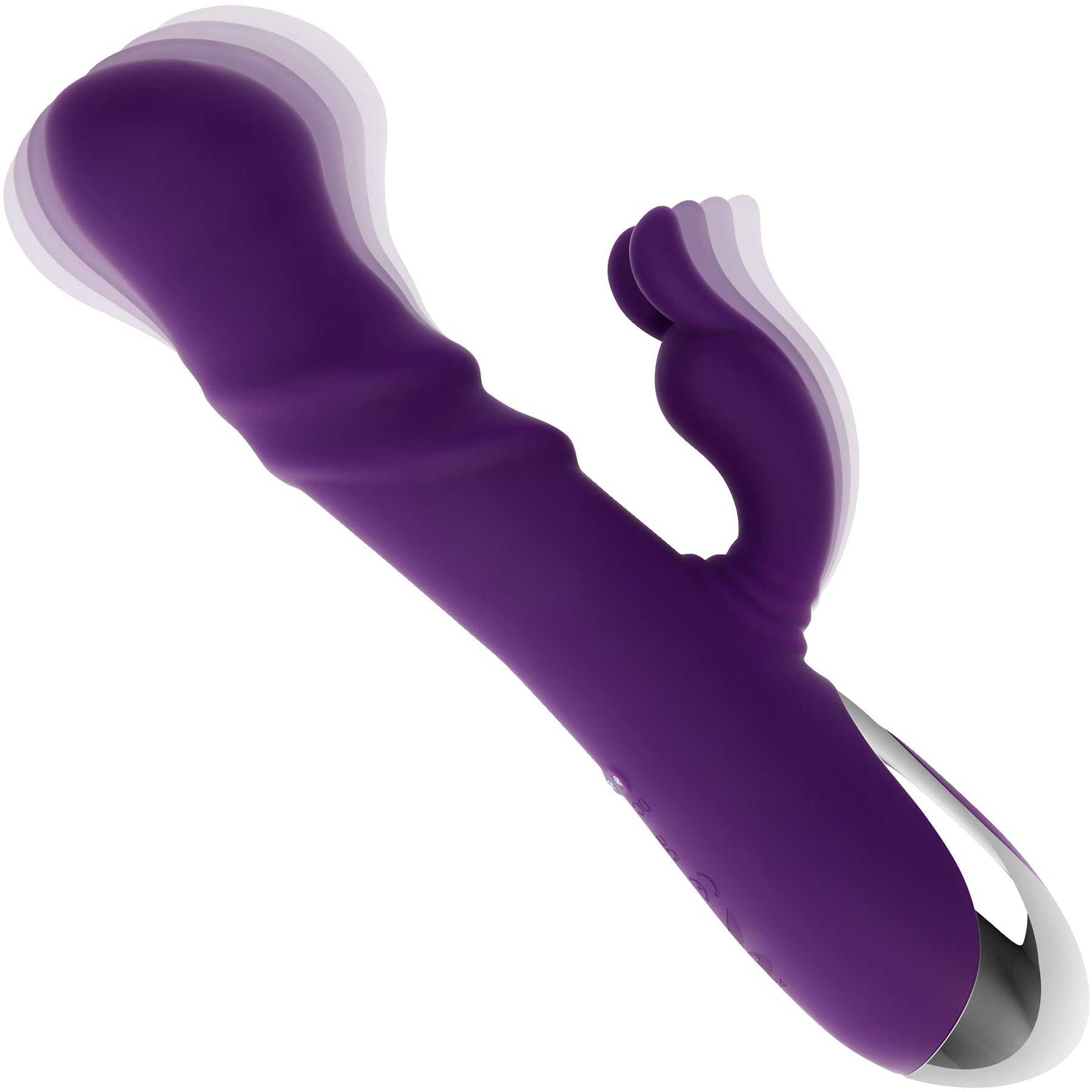 Playboy Pleasure Bunny Punch Silicone Rabbit Vibrator With G-Spot Swirl