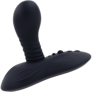 Playboy Pleasure Sittin' And Spinnin' Rechargeable Silicone Vibrating Grinder With Remote