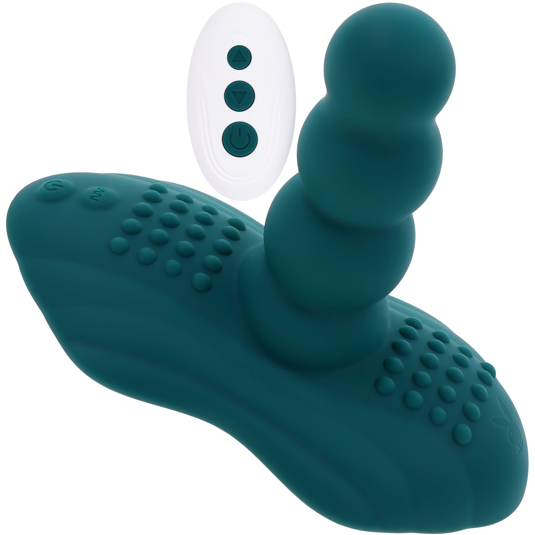 Playboy Pleasure Have A Seat Rechargeable Silicone Vibrating Grinder With Remote